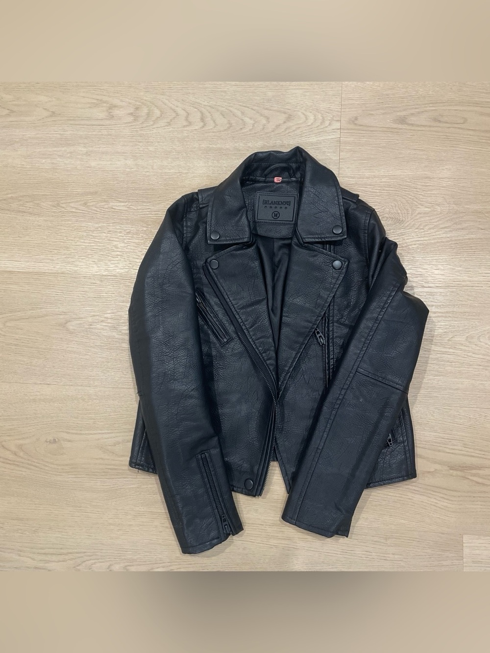 Blank NYC Black Faux Leather Moto Jacket